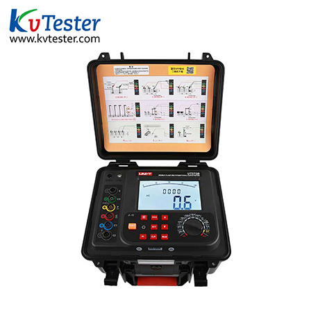 Double-clamp grounding resistance tester